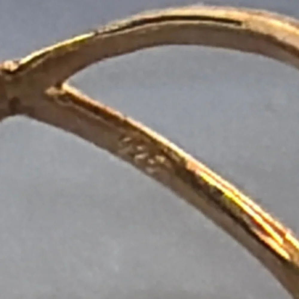 NEW 925 Silver Rose Gold Vermeil Pave CZ Criss Cross Ring Architectural Size 8 - Picture 9 of 16